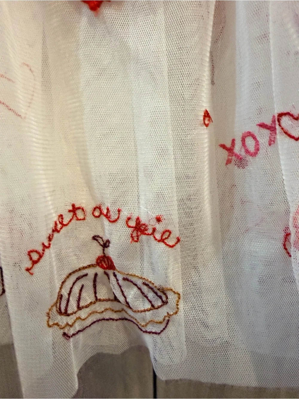 Free People white tulle